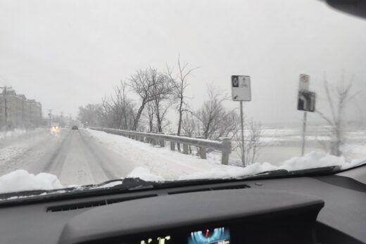Cold winter road.