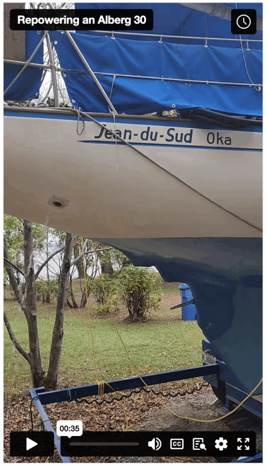 Repowering An Alberg 30.