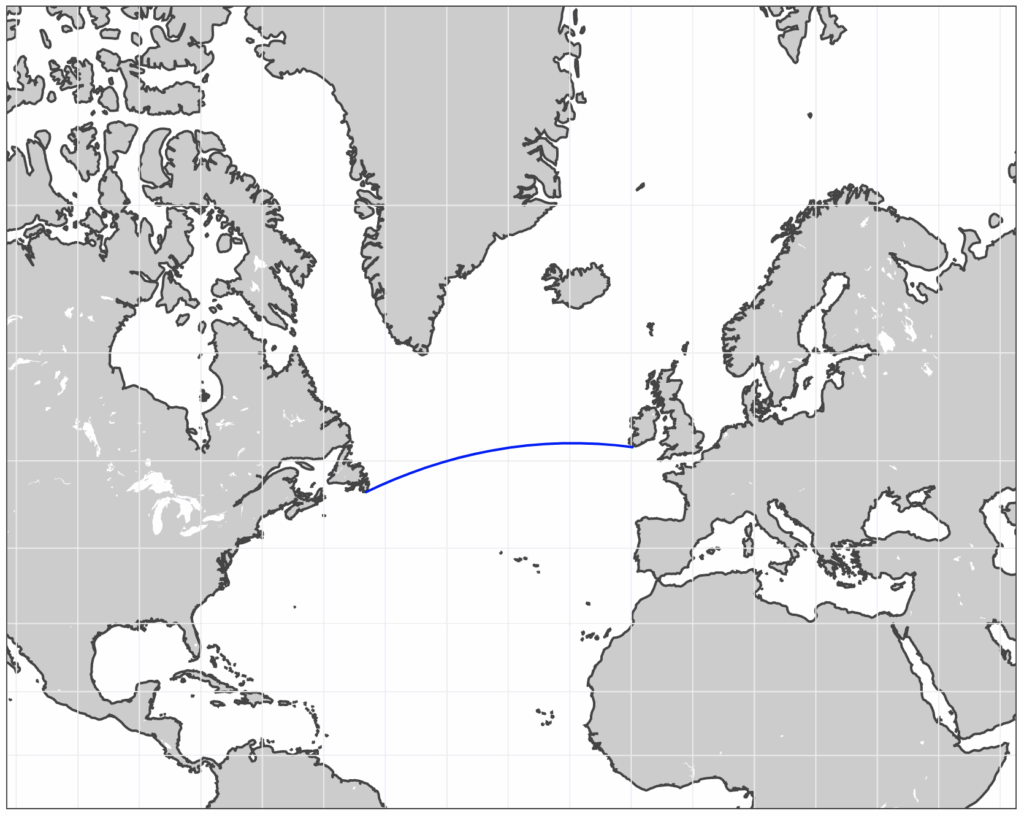 Traversée de l'atlantique de Jean-du-Sud (en 1988).