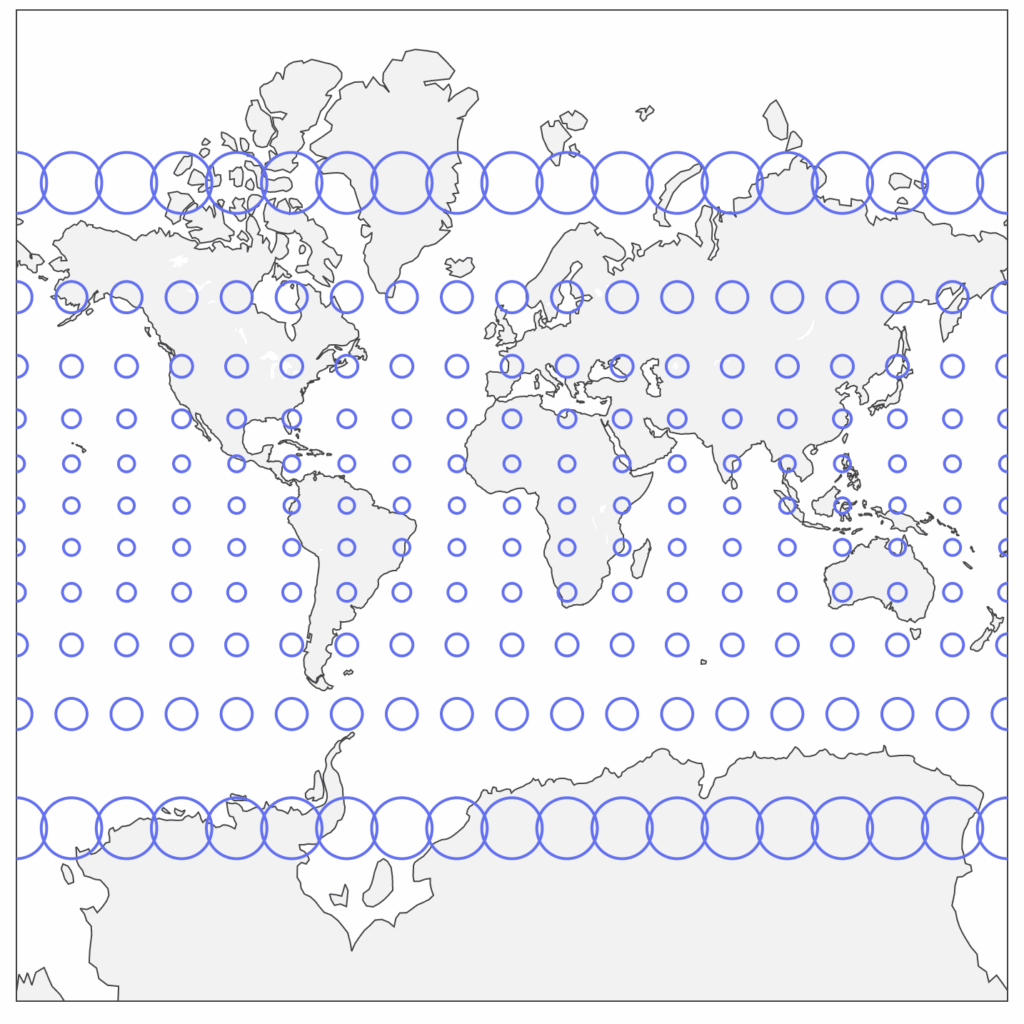 La projection de Mercator.
