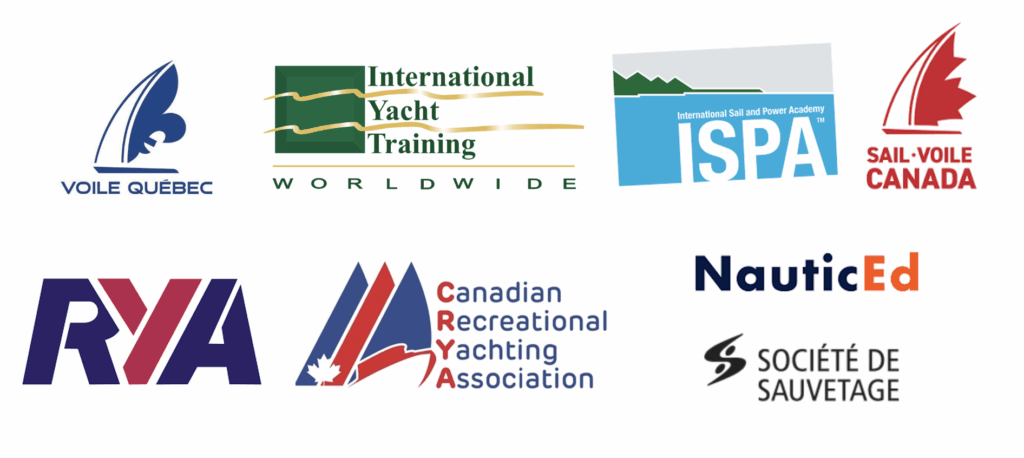 Les organisations certifiant des cours de voile au Canada.