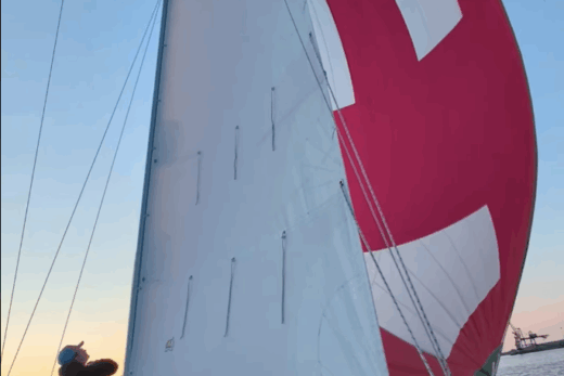Contessa 32 under spinnaker