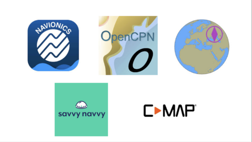 Cinq applications électroniques de navigation.