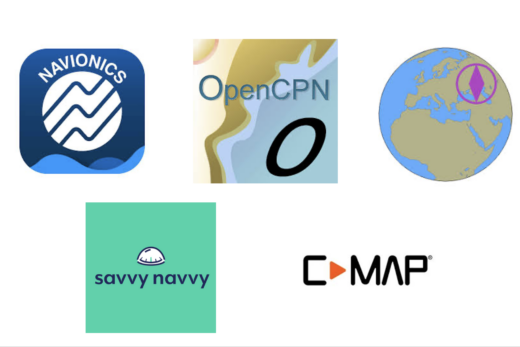 Cinq applications électroniques de navigation.