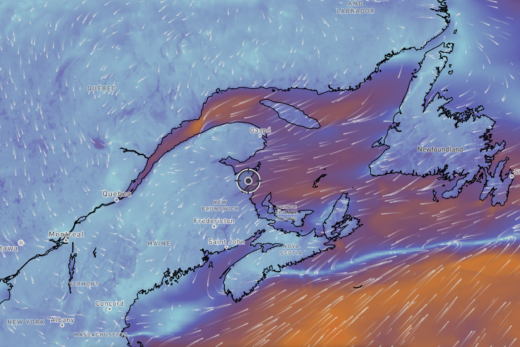 Un exemple de carte des vents.